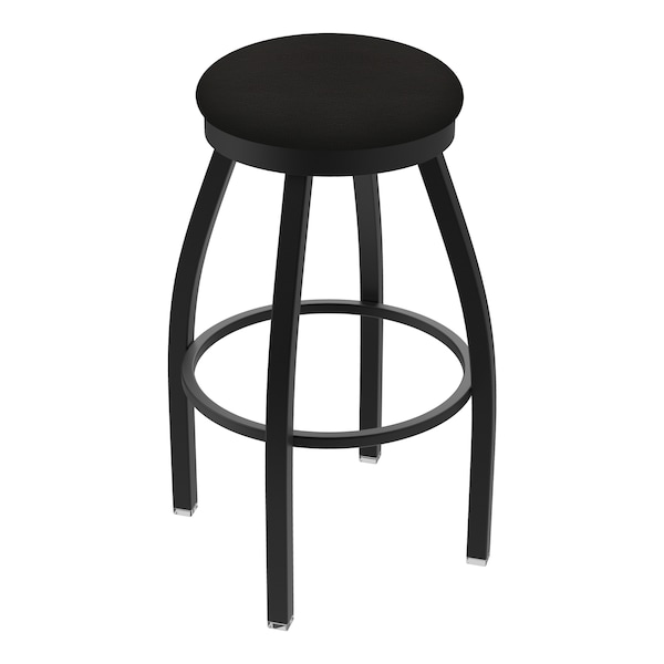 25" Swivel Counter Stool, Black Wrinkle, Canter Espresso Seat